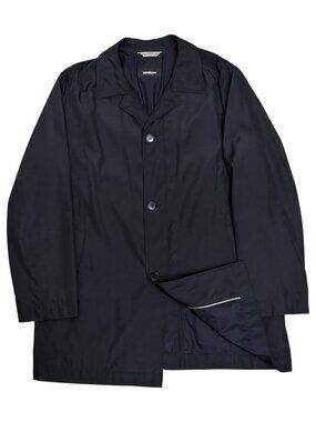 STRELLSON Waterproof Trench Coat Black Business Casual Luxury Jacket Mens XL